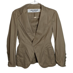 Junya Watanabe Comme des Garcons Fitted Women's Tan Blazer 1 Button Japan